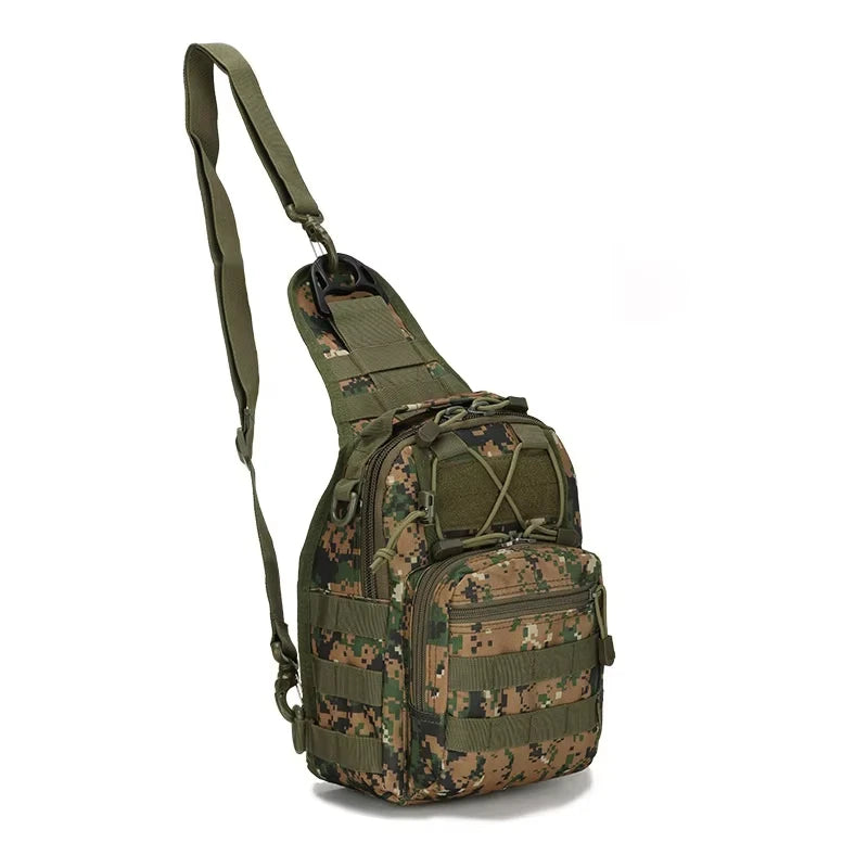 Bolso táctico para bandolera, bolso de hombro para exteriores con diseño Molle y mochila táctica impermeable para hombres