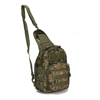 Bolso táctico para bandolera, bolso de hombro para exteriores con diseño Molle y mochila táctica impermeable para hombres