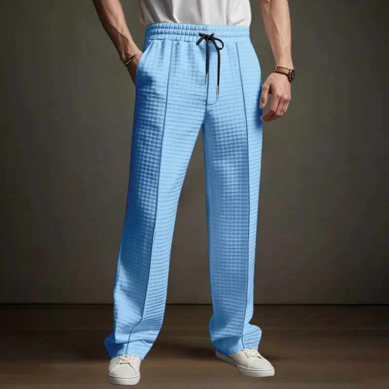 Pantalones deportivos informales  de alta calidad para hombre, pantalones de negocios, ropa de caballero holgada y transpirable de pierna recta
