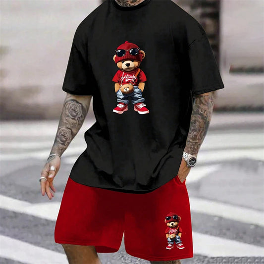 Talla grande 4xL, 5xL, 6XL , conjunto holgado de verano para uso diario en pareja, pantalones cortos de manga corta