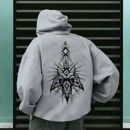 Ropa de calle para hombre, Sudadera con capucha con estampado , chaqueta informal de moda para otoño e invierno