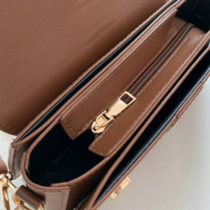 Bolso de cuero de Pu para mujer, bolso cruzado a la moda