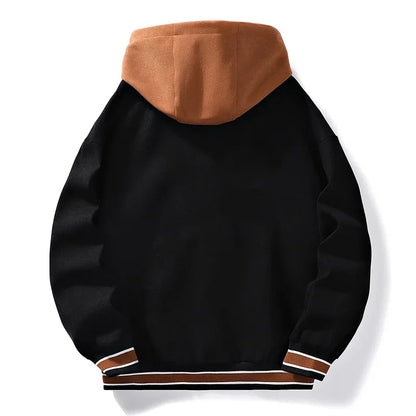 Veste de baseball universitaire de haute qualité pour hommes, nouvelle veste de marque à la mode, veste à capuche pour étudiants tout-match, manteaux grande taille pour femmes