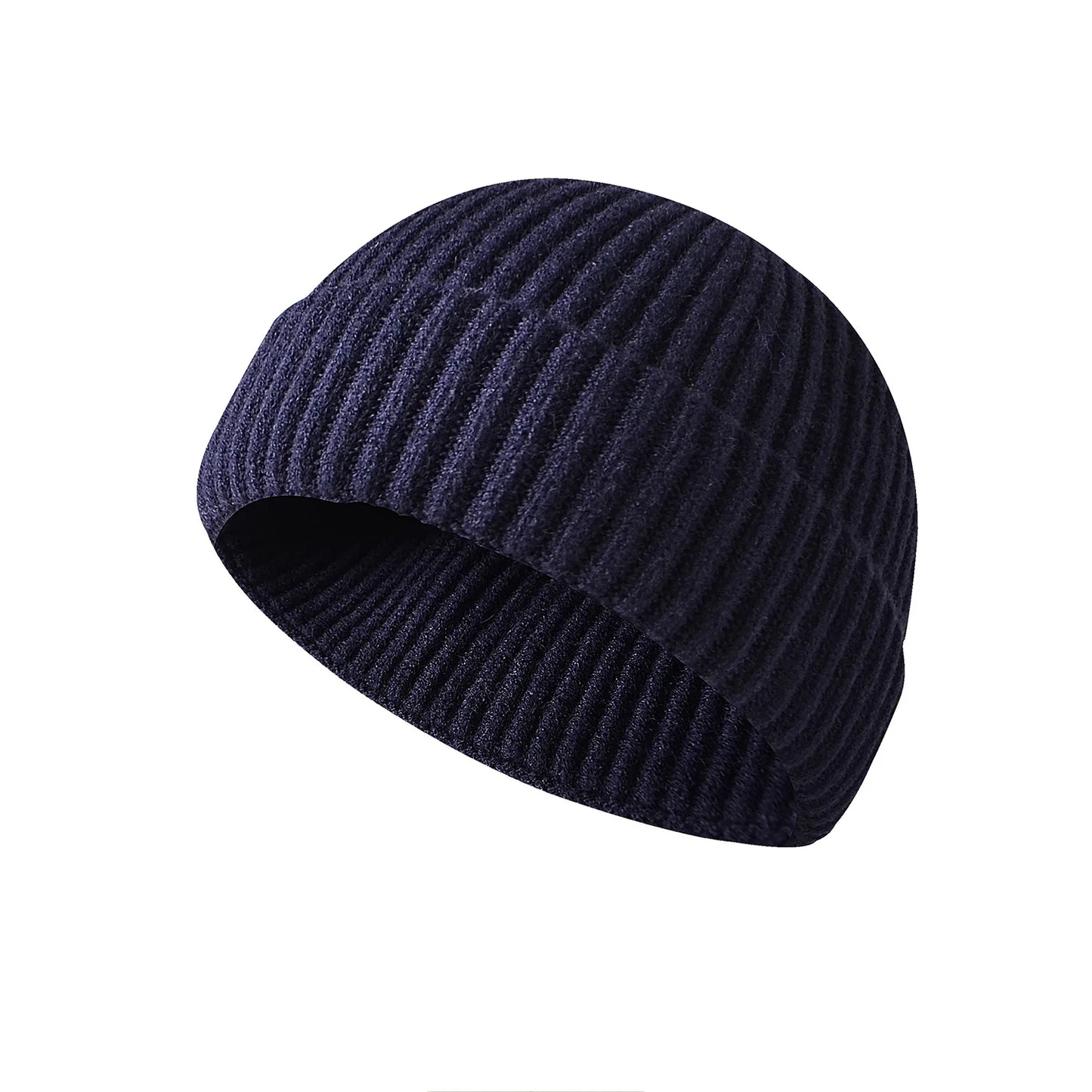 Gorro de punto de invierno, gorro de hip hop de color sólido, gorros y gorros unisex