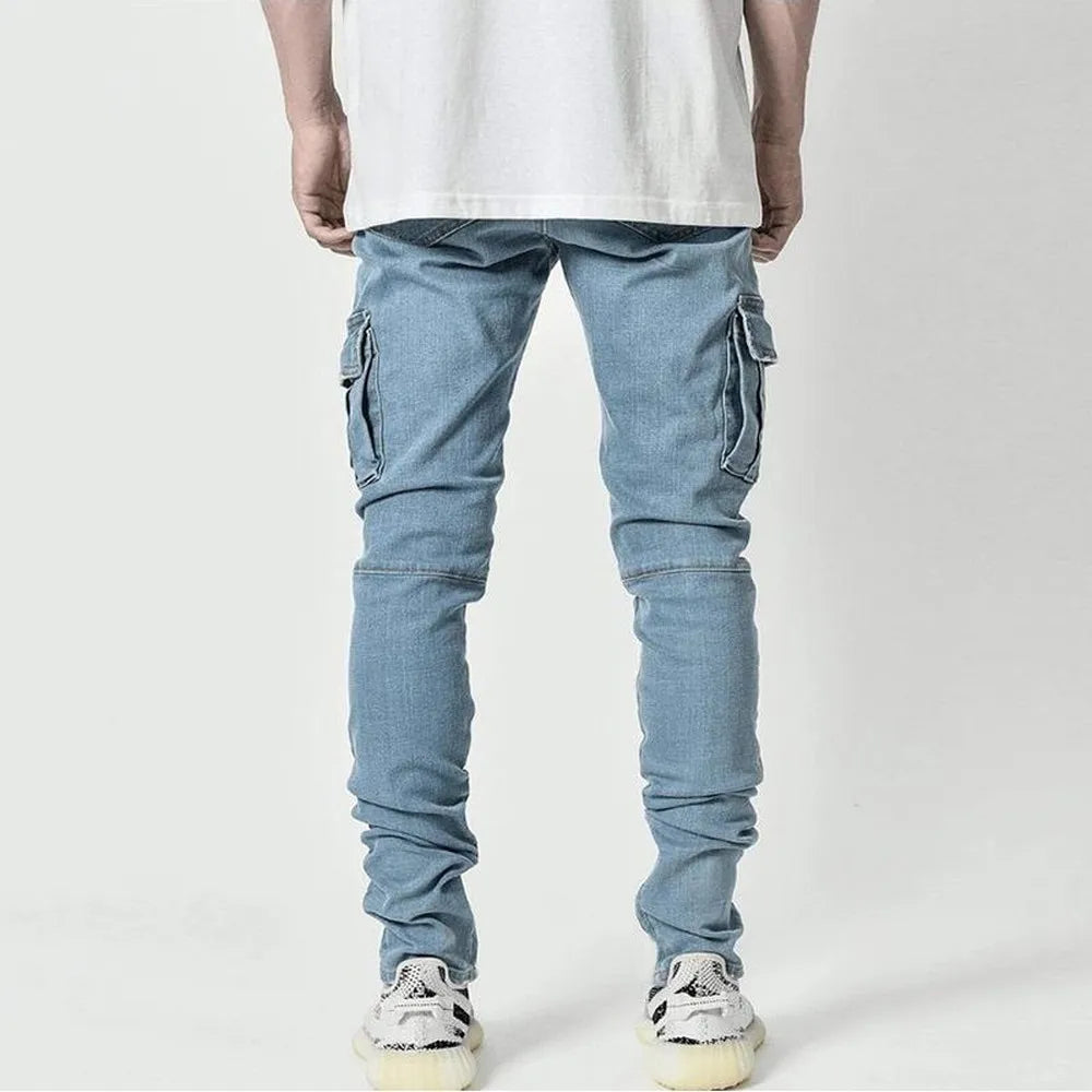 Pantalones vaqueros elásticos de calle para hombre