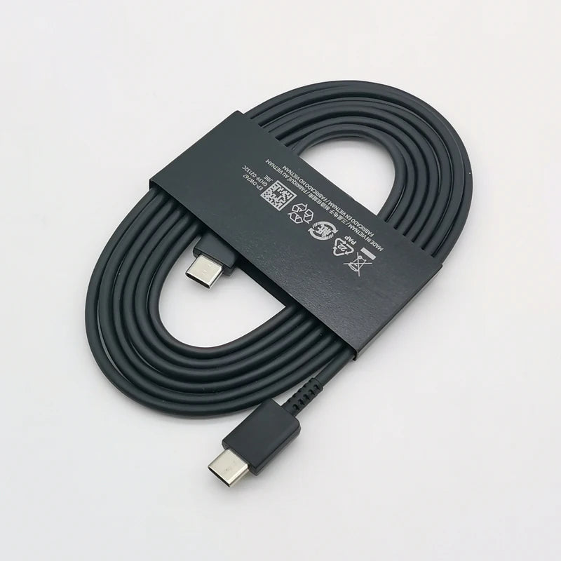 Cargador Samsung de 45 W, adaptador de carga superrápida de 1,8 M, tipo C, para Galaxy S24, S23, S22, S21, S20, Note 20, Ultra 10, Z Flip Fold 6, 5, 4, 3 y 2