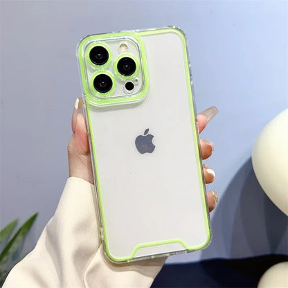 Funda para iPhone 16, 15, 14, 13, 12, 11 Pro Max, 14, 15, 16 Plus, carcasa luminosa fluorescente de neón