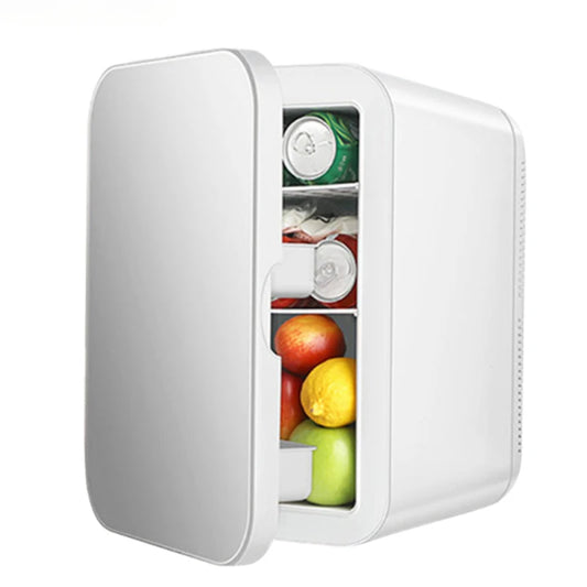 Réfrigérateur de voiture 6L DC 12V 220V AC Électrique Portable Beauté Glacière Réchauffeur Mini Réfrigérateur de Voiture Glacière pour la Maison Camping Voyage 