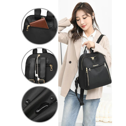 Women Casual Travel Backpack Waterproof Oxford Shoulder Bag Large Capacity Handbag.
