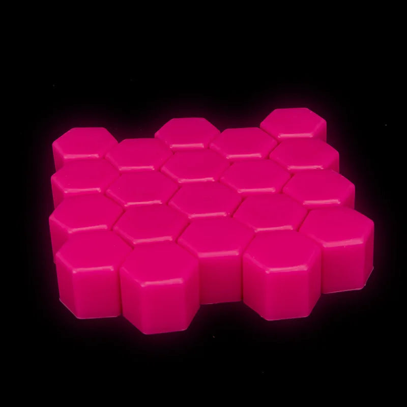 20 tapones hexagonales de silicona de 17/19/21 mm, luminosos, para tuercas de rueda de coche, tapones de silicona para tornillos, para decoración exterior de neumáticos.