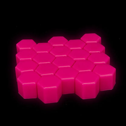 20 tapones hexagonales de silicona de 17/19/21 mm, luminosos, para tuercas de rueda de coche, tapones de silicona para tornillos, para decoración exterior de neumáticos.