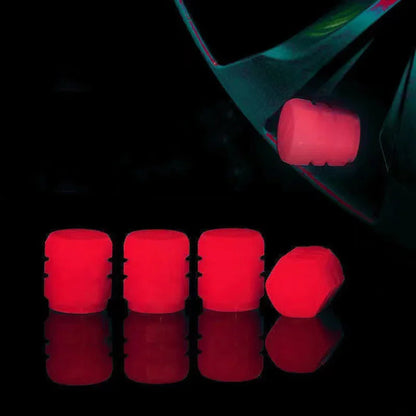 Tapones de válvula luminosos fluorescentes de noche para neumáticos de coche, decoración brillante para motocicletas y bicicletas, boquillas para neumáticos, accesorios para coche.