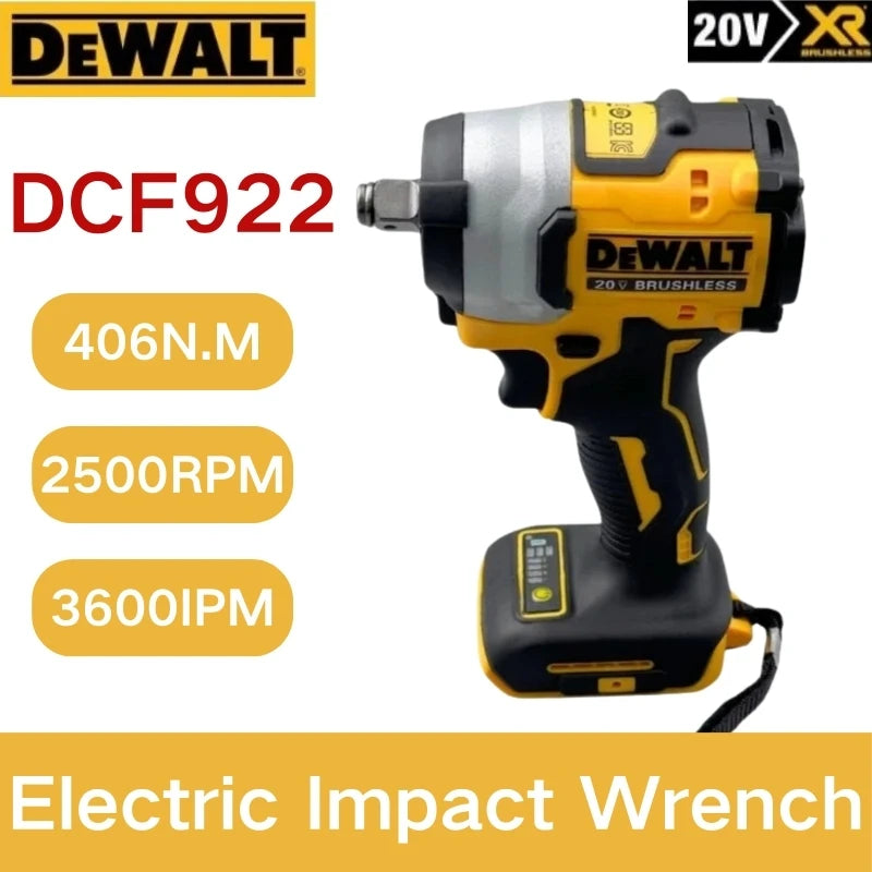 Clé à chocs sans fil Dewalt DCF922 20 V Outils électriques à batterie universelle Couple élevé rechargeable 205 Nm (marche arrière) 1/2" 2500 PRM
