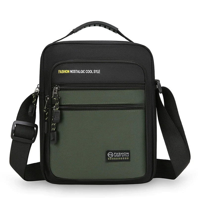 bolso cruzado para hombre, bolsos de un solo hombro, bolsa de almacenamiento de gran capacidad, bolsos cruzados de negocios con múltiples bolsillos a la moda