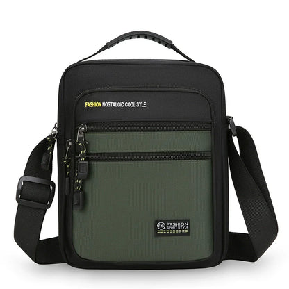 bolso cruzado para hombre, bolsos de un solo hombro, bolsa de almacenamiento de gran capacidad, bolsos cruzados de negocios con múltiples bolsillos a la moda