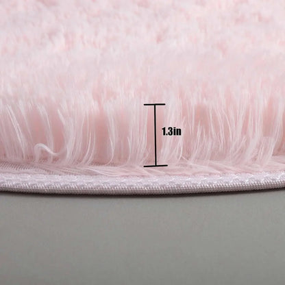 Tapis rond en peluche super doux, tapis blancs moelleux pour salon, décoration intérieure, chambre à coucher, chambre d'enfants, salon, tapis à poils épais