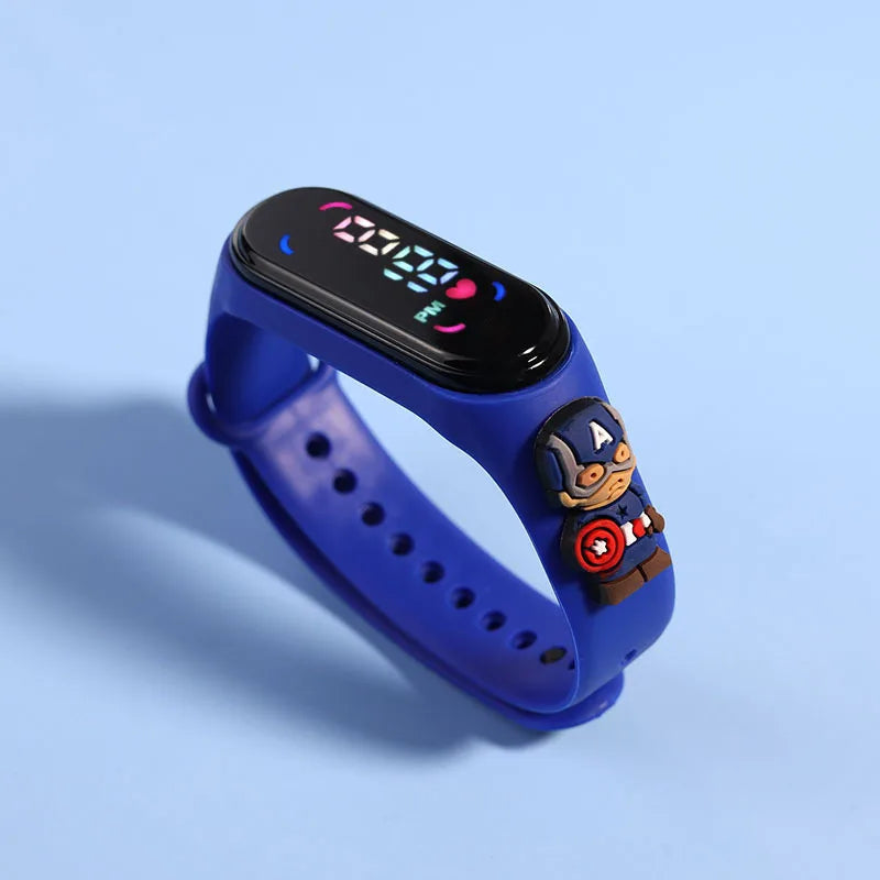 Relojes de moda para niños y niñas, pulsera electrónica deportiva con pantalla LED táctil, reloj de Spiderman para niños y mujeres, reloj resistente al agua