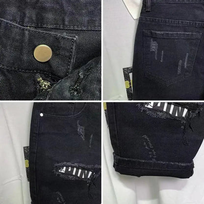 Short en jean déchiré pour homme, short 