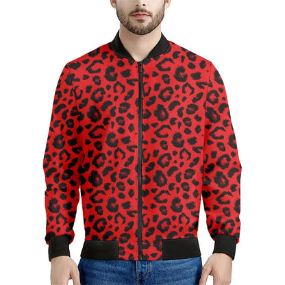 Chaqueta con cremallera y patrón de leopardo para hombre, sudadera de manga larga con estampadode personalidad, ropa de calle suelta informal, abrigo de moda