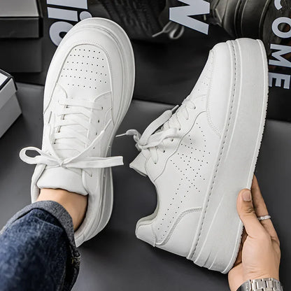 Zapatos deportivos transpirables de alta calidad para hombre, calzado informal de moda con parte inferior gruesa