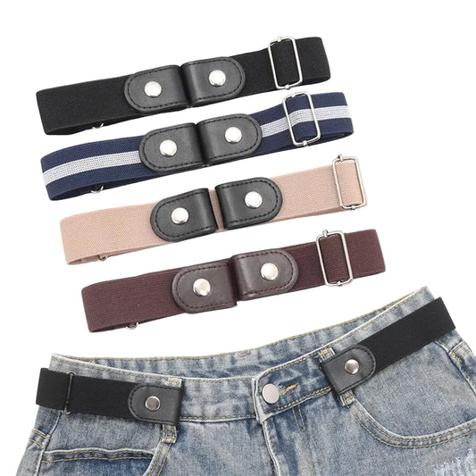 Cinturón elástico ajustable sin hebilla para mujer y niña