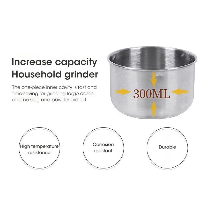300ml Mini Household Electric Grinder Ultrafine Pulverizer Baby Food Coffee Grinder Spice Pepper Grinder 2/4 Blades Grain Mill