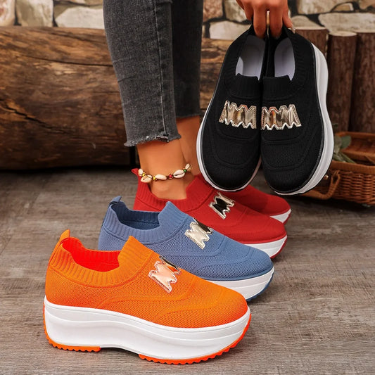 Primavera otoño zapatos planos de fondo grueso Color puro corte bajo talla grande deportes de moda zapatos individuales casuales de mujer