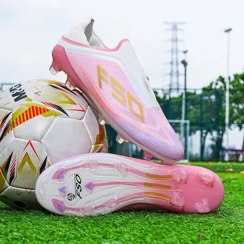 Nuevas Botas de Fútbol Antideslizantes de Alta Calidad para Céspet con Tacos de Alta Gama y Ligeras