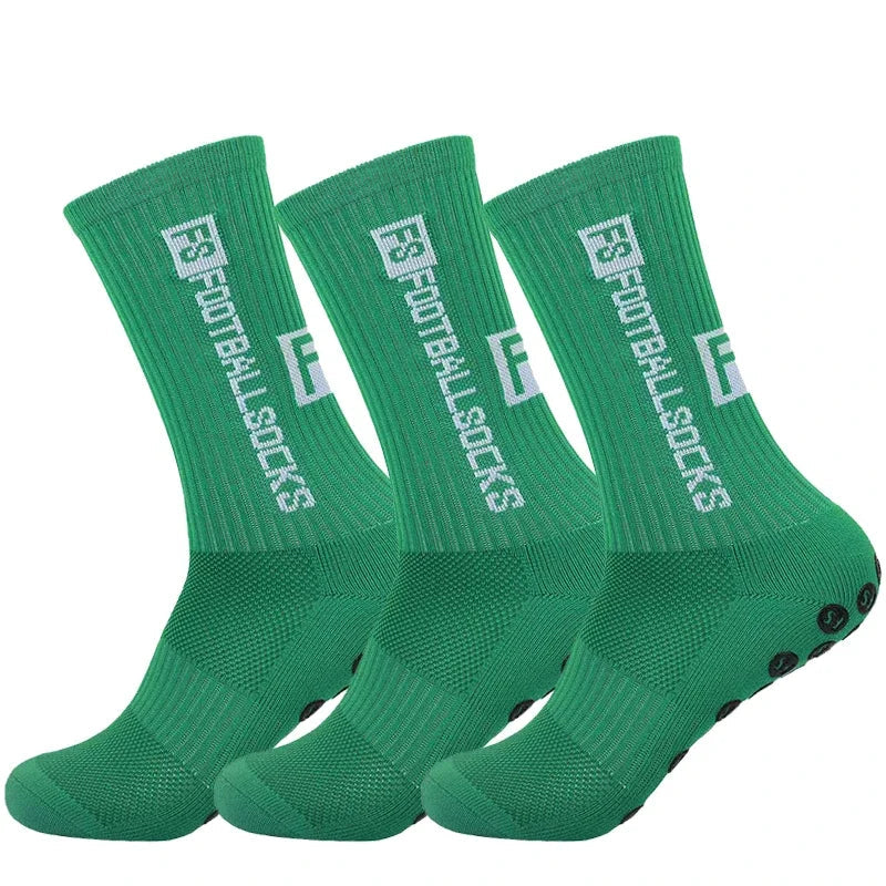 3 pares de calcetines resistentes de fútbol antideslizantes para hombres y mujeres