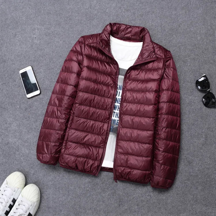 abrigo ligero con capucha acolchado de algodón para hombres chaqueta de algodón