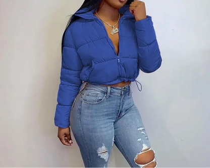 Doudoune de couleur unie pour femme, manteau à bulles pour l'automne et l'hiver