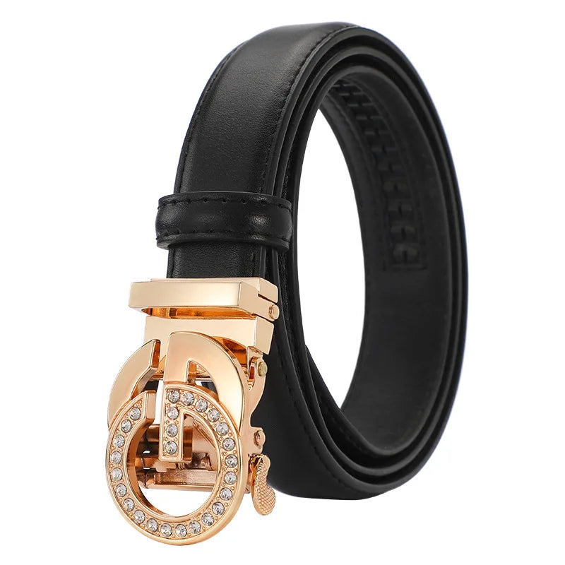 Cinturón de mujer a la moda, nuevo estilo de red, hebilla automática