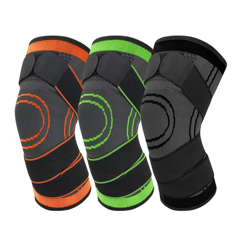 Rodilleras de compresión para hacer ejercicio, rodilleras deportivas de nailon, cálidas, para correr, montañismo y baloncesto