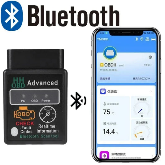 Outil de diagnostic de voiture OBD2 Scanner compatible Bluetooth Elm327 V1.5 Lecteur de code OBDII pour Android IOS Windows