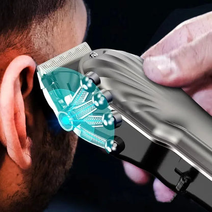 Cortadora de pelo profesional para hombres, recortadora de barba, recargable por USB, eléctrica, inalámbrica