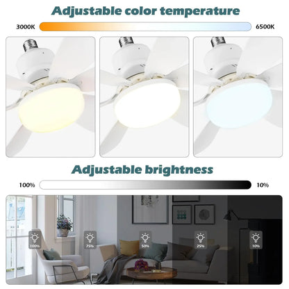 Ventilador de techo LED con control remoto para atenuación, adecuado para sala de estar, estudio, uso doméstico