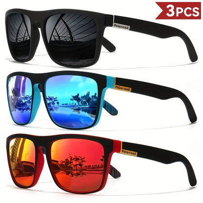 Gafas de sol polarizadas cuadradas vintage de moda para hombre y mujer, para conducir y pescar, de marca de lujo, de diseñador, con protección UV400.