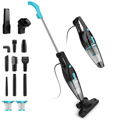 Aspirateur balai filaire 2 en 1 Aspirateur balai léger sans sac pour poils d'animaux Sol dur Maison