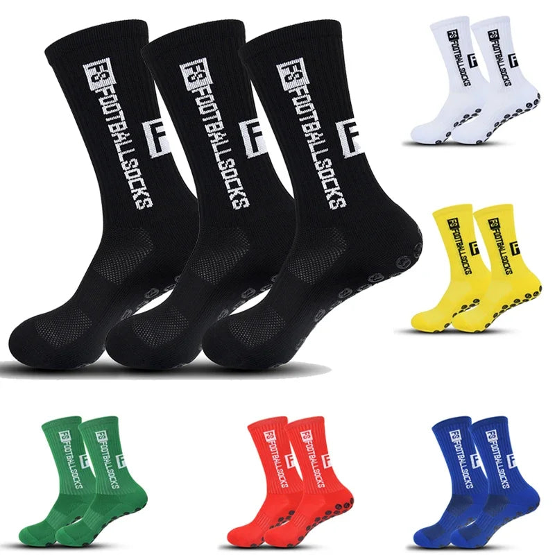 3 pares de calcetines resistentes de fútbol antideslizantes para hombres y mujeres