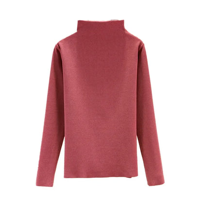 Camisa gruesa de manga larga con Base de forro polar de doble cara para mujer