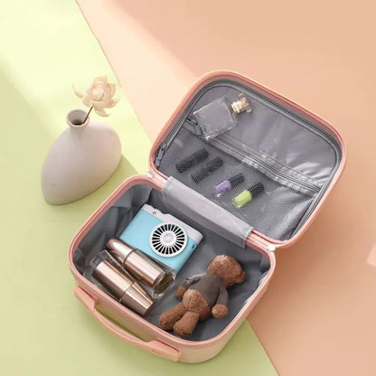 Small suitcase for female luggage, cute 14 inch cosmetic case, small and light, mini storage bag, travel case without combination lock