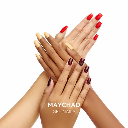 MAYCHAO 48 Colors Gel Nail Polish 5ml Portable French Nail Art Builder Gel Varnish Natural Color Transparent UV LED