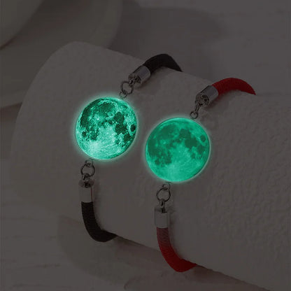 Juego de 2 pulseras de acero inoxidable para parejas, para mujer, amante, sol luminoso, luna, cuerda, amuleto, amistad, novia, fiesta, joyería, regalo