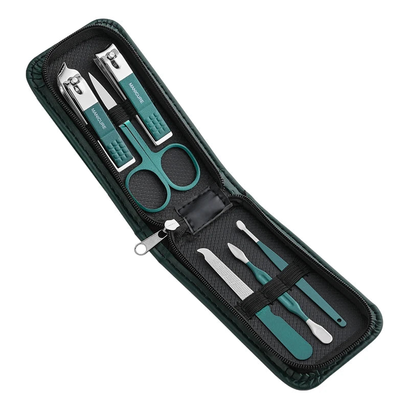 Ensemble de ciseaux à ongles haut de gamme pour la maison, coupe-ongles spéciaux pour hommes et femmes, outils de beauté de manucure, 6 pièces, portable pour la maison