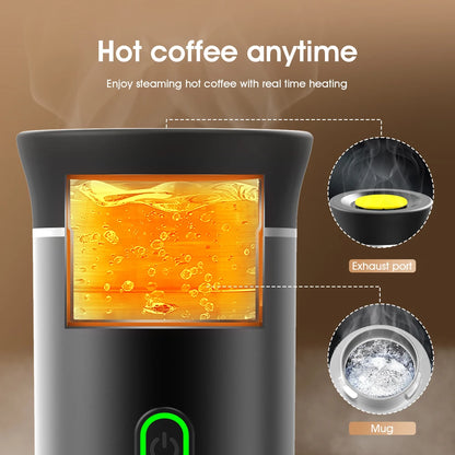 Wireless Electric Portable Espresso Maker for Car and Home, Camping Coffee Maker, Travel Coffee Maker with 3 in 1 Powder Capsules