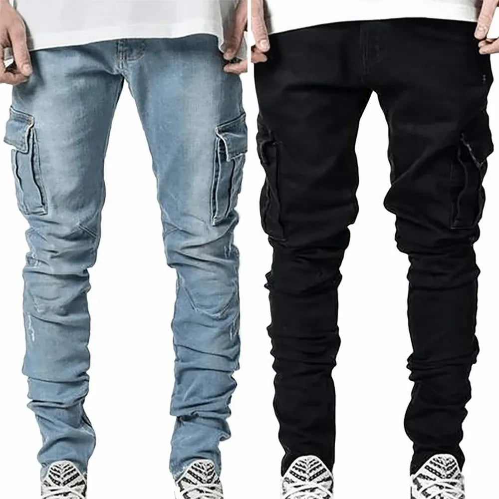 Pantalones vaqueros elásticos de calle para hombre