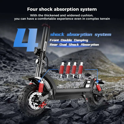 iScooter IX4/IX6 Electric Scooter 800W/1000W Powerful 10inch 11inch Off-road Tire 40-45km