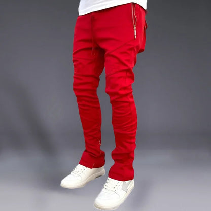 Pantalones deportivos para hombre, pantalones tobilleros agrupados coreanos de otoño, bolso escolar ajustado elástico, pantalones largos informales para correr de marca a la moda