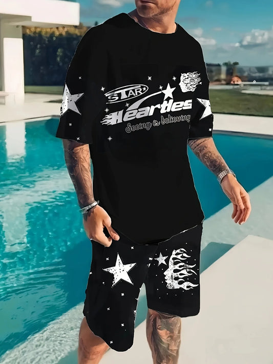 conjunto casual y de moda para exteriores para hombre, nueva temporada de verano