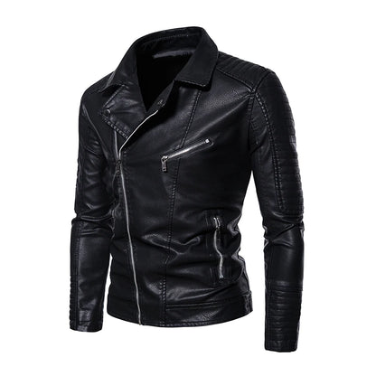 Abrigo de cuero americano para hombre, chaqueta de cuero, Top táctico Retro para motocicleta, abrigo impermeable, novedad de